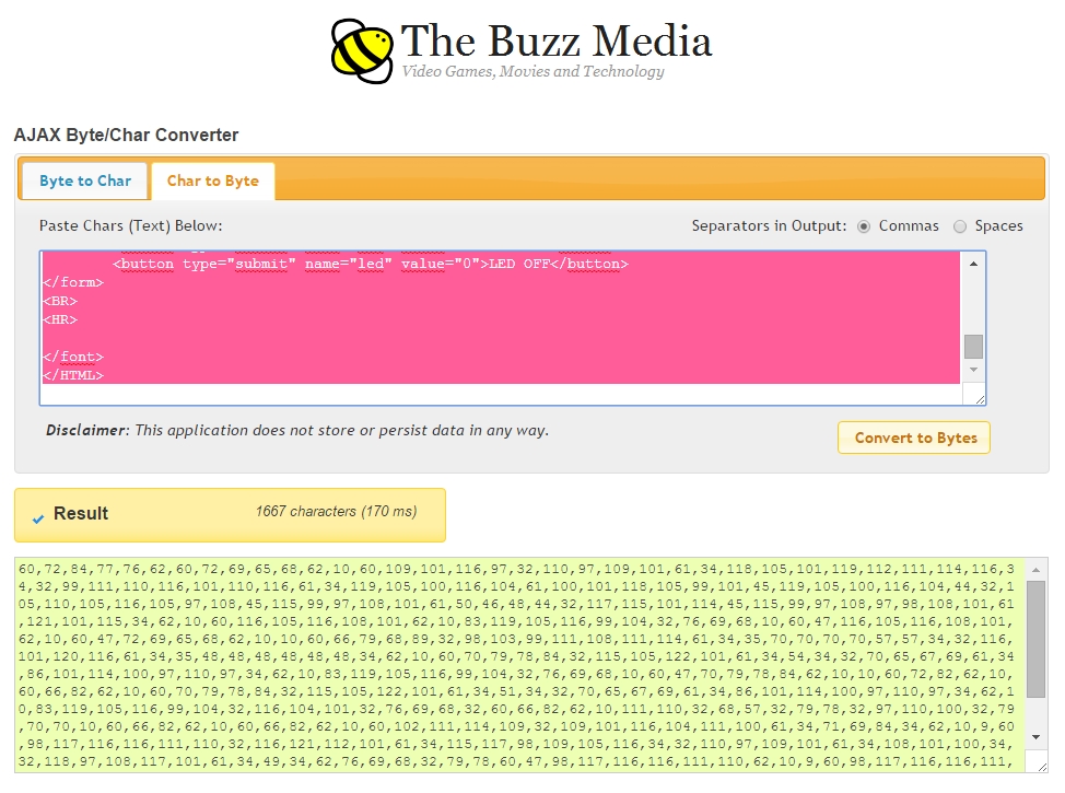 Die Umwandlung auf der Buzz Media Seite