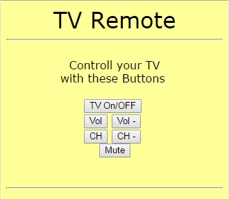 Die TV-Remote Webseite